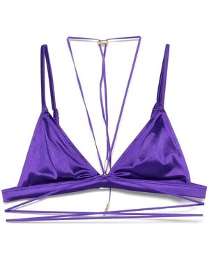 Maison Close Glow Triangle Bikini Top - Purple