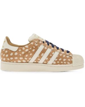adidas Superstar Ii Animal-Print Trainers - Natural