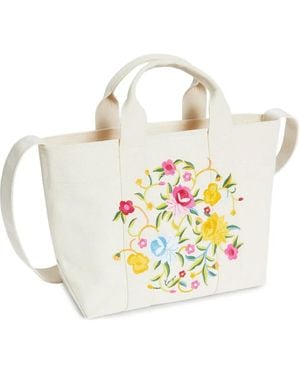 KENZO Kleiner Wildflower Tote Bag - Weiß