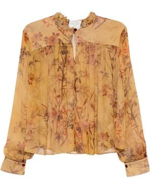 forte_forte Le Bambou Secret Floral-Print Blouse - Natural