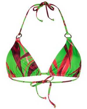 Louisa Ballou Mini Ring Bikini Top - Green