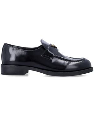 Prada Loafer Aus Gebürstetem Leder - Weiß