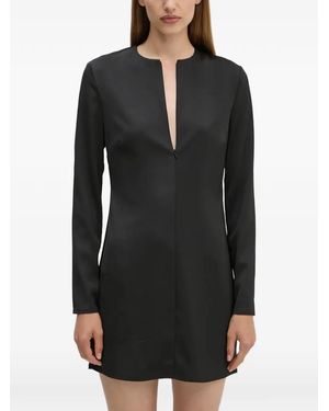 Day Birger et Mikkelsen Sonya V-Neck Long-Sleeve Mini Dress - Black