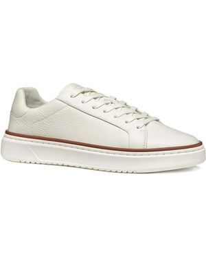 Geox Zackerty Low-Top Leather Sneakers - White