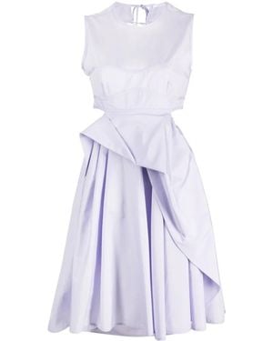 Cecilie Bahnsen Cut-Out Asymmetric Minidress - Blue