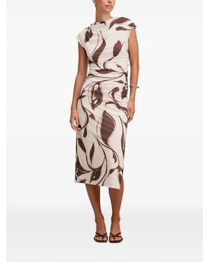EVER NEW Emery Ruched Midi Dress - White
