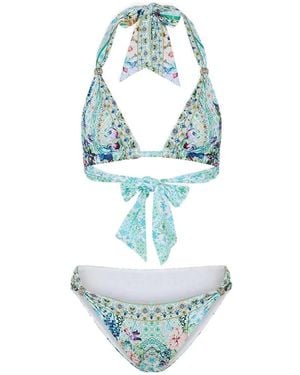CAMILLA Self-Tie Bikini - Blue