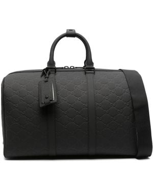 Gucci Borsone Grande Con Monogramma Gg - Nero