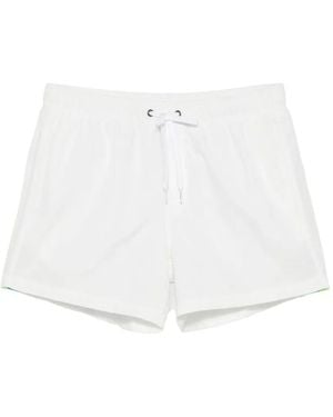 Sundek Short De Bain À Bords Rayés - White