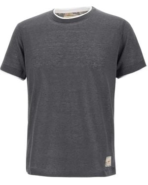 Bob Linen-Cotton Blend T-Shirt - Grey