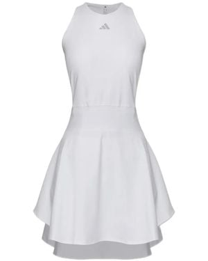 adidas Logo-Print Racerback Dress Set - White