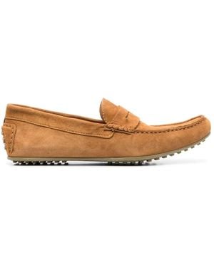 Hackett スエード ローファー - ブラウン