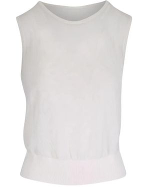 Akris Punto Crew-Neck Tank Top - White