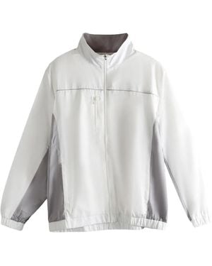 Malbon Golf Contrasting-Panel Jacket - White