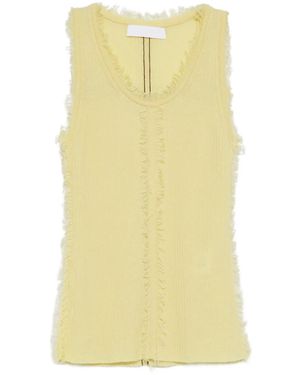 CUDDLEUP Weste aus Kaschmir - Gelb