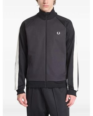 Fred Perry Side-Stripe Track Jacket - Gray