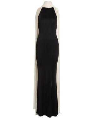 The Arrivals Draped Maxi Dress - Black