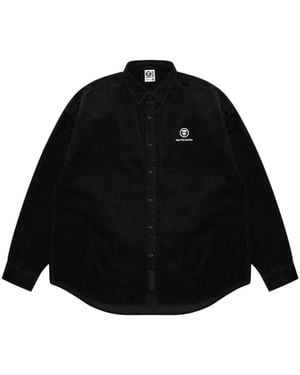 Aape By A Bathing Ape Moonface Corduroy Shirt - Brown