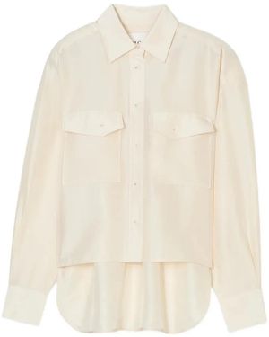 Closed High-Low Silk Shirt - White