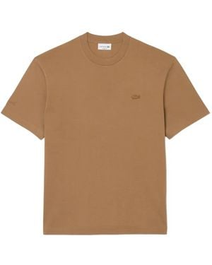Lacoste Logo-Embroidered T-Shirt - Brown