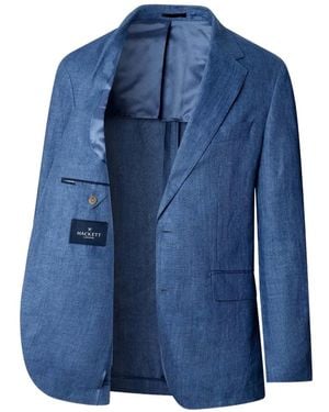 Hackett Delavé Single-Breasted Blazer - Blue