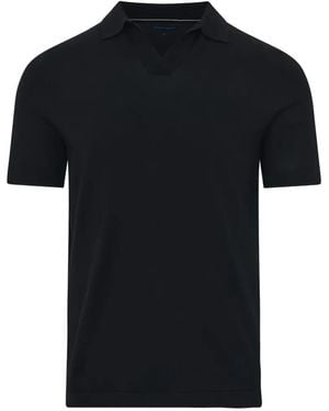 Patrick Assaraf Short-Sleeve Polo-Collar T-Shirt - Black