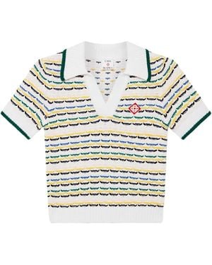 CASABLANCA Striped Top - White