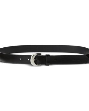 Calvin Klein Buckle Leather Belt - White