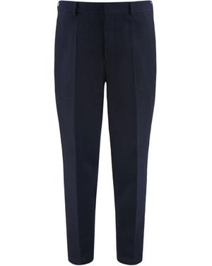 BOSS Wollen Plooibroek - Blauw