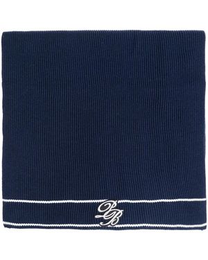 Balmain Logo-Patch Scarf - Blue