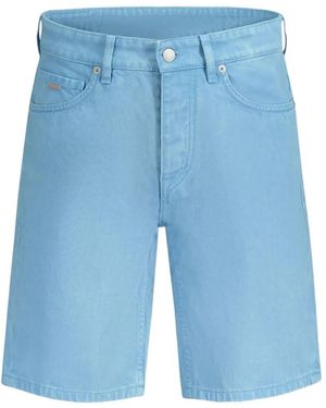 BOSS Five-Pocket Denim Shorts - Blue