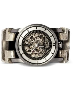 Parts Of 4 Montre Skeleton Cloutée 42 Mm - Métallisé