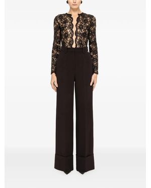 Nissa Belt-Loops High-Waisted Trousers - Black