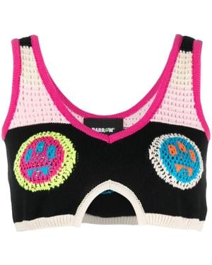 Barrow Crochet-Panel Crop Top - Pink