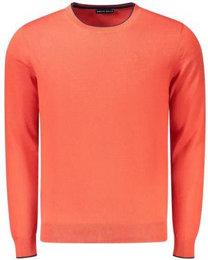 North Sails Logo-Embroidered Long-Sleeve Sweater - Orange