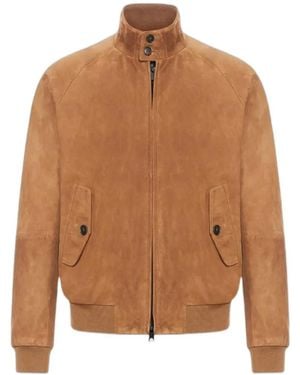 Baracuta G9 Harrington Suede Jacket - Brown