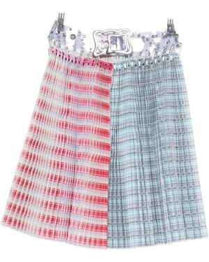 Chopova Lowena Pleated carabiner skirt - Rojo