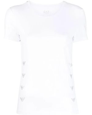 EA7 Solid Cotton-Modal T-Shirt - White
