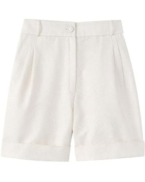 D'Estree Daniel Jacquard Shorts - White