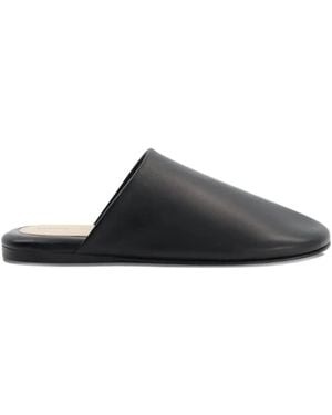 Carven Leather Flat Mules - Black