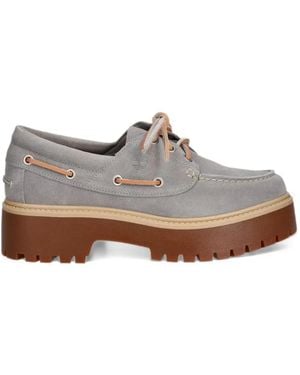 Timberland Stone Street Lug-Sole Boat Shoes - Grey