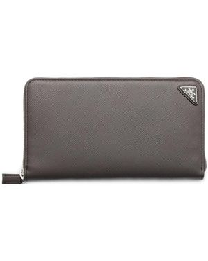 Prada Saffiano Leather Wallet - Grey