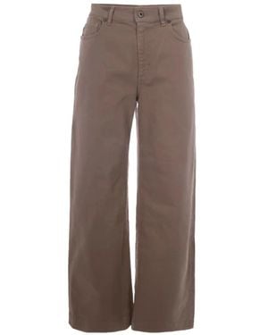 P.A.R.O.S.H. Button-Fastening Wide-Leg Jeans - Brown