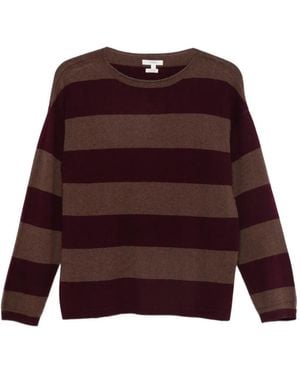 Yerse Gestreifter Pullover - Lila