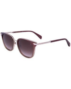 Rag & Bone Geometric-Frame Sunglasses - Red