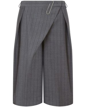 Moschino Overlapping-Panel Shorts - Gray