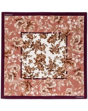 Twinset Floral-print Scarf - ピンク