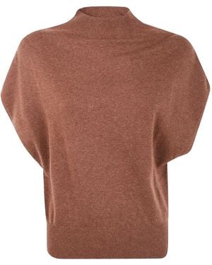 Circus Hotel High-Neck Short-Sleeve Jumper - Brown