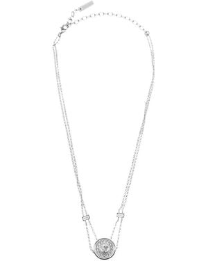 Versace Bright Medusa Crystal Necklace - White