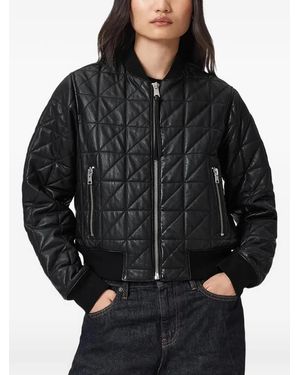 AllSaints Carly Quilted Zip-Up Jacket - Black